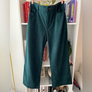 7 For all mankind emerald corduroy wide leg crop pants